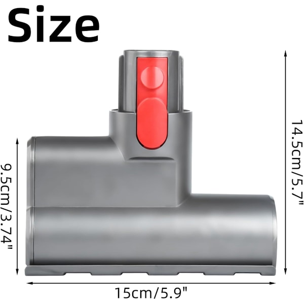 Mini turbobørstehode for Dyson V7 V8 V10 V11 V15 trådløse støvsugere, turbinbørste fjerner støv, hår, midd, smuss