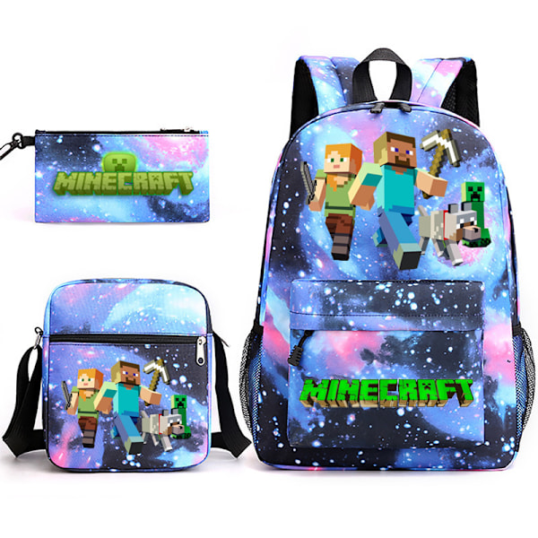 Minecraft 3 kpl Reppusetti Mochila Lasten Tilavat Laukut-2 30