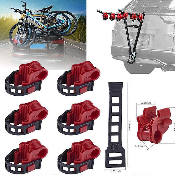 6 st/set Bil Cykelställ SUV Fordon Bagagelucka Montering Cykelställ Dragkrok Förvaringshållare Extra Krok