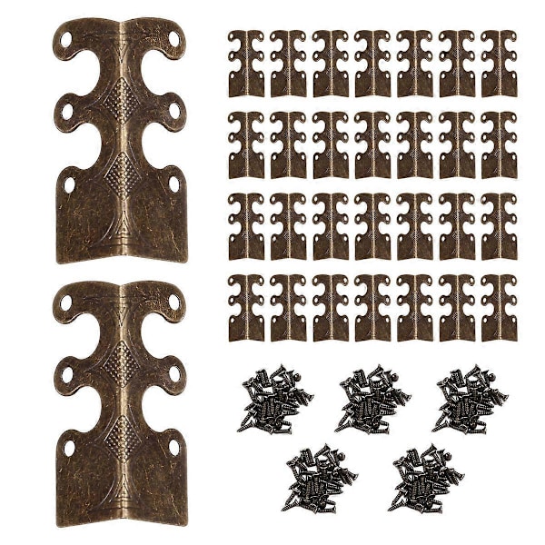 30 st Hörnskydd, Sockelhörnskydd, Vintage Metall Cor Bronze