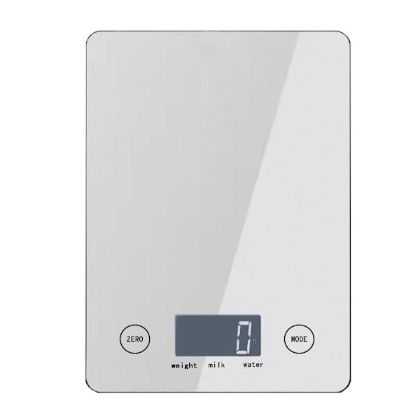 Til køkkenvægt, digital køkkenvægt med LCD-display, elektrisk madvægt, glasvægt A