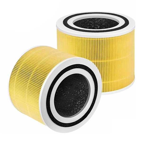 Core 300 True HEPA erstatningsfiltre for LEVOIT Core 300 og Core 300S Vortex luftrenser Core 300-RF Gul 2 stk Yellow
