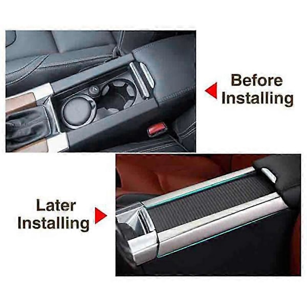 Krom Mugghållare Armstöd Box Mittkonsol Skydd Trim Ram Panel för Volvo XC60 S60 V60 2010 2011