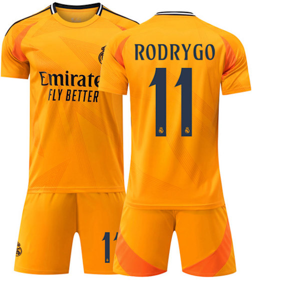 2425 Real Madrid bortedrakt oransje Rodrigo drakt 20(110-120cm)