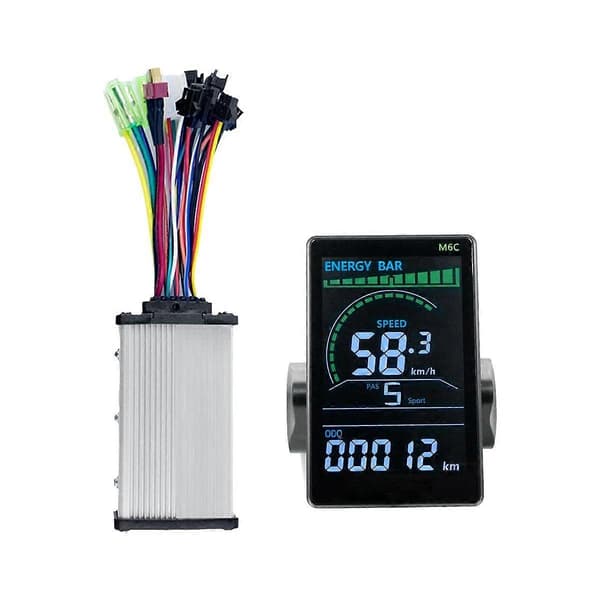 M6C Elektrisk Cykel LCD Display+36V 350W Sinusbølge Controller E Scooter LCD Panel Farveskærm med U