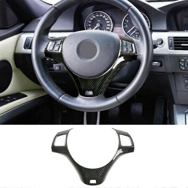 Bil Interiør Rat Dekoration Dæk Trim Til-BMW 3 Serie E90 E92 E93 2005-2012 LHD