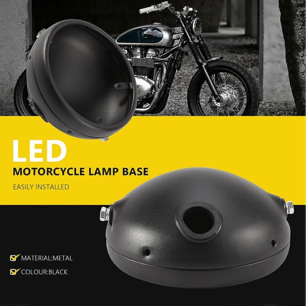 Motorcykel Strålkastarbas 7-tums Retro Motorcykel Modifierad Strålkastarbas LED Strålkastarskalbas