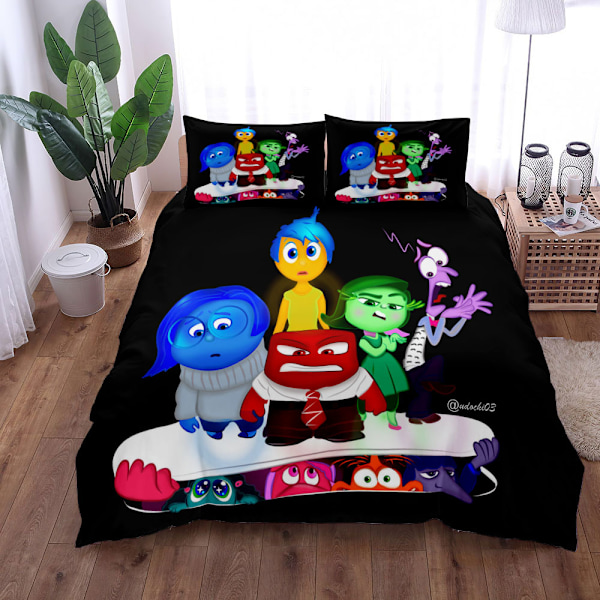Insidan Ut Barn Tryckt Täcke Set-4 SINGLE 135x200cm