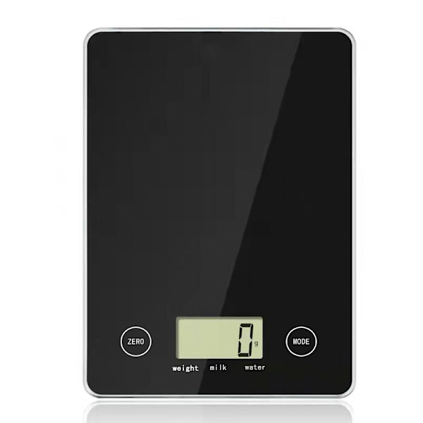 Til køkkenvægt, digital køkkenvægt med LCD-display, elektrisk madvægt, glasvægt B