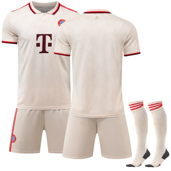 2425 Bayern 2:a Bortatröja Fotbollströja med Strumpor 18(100-110cm)