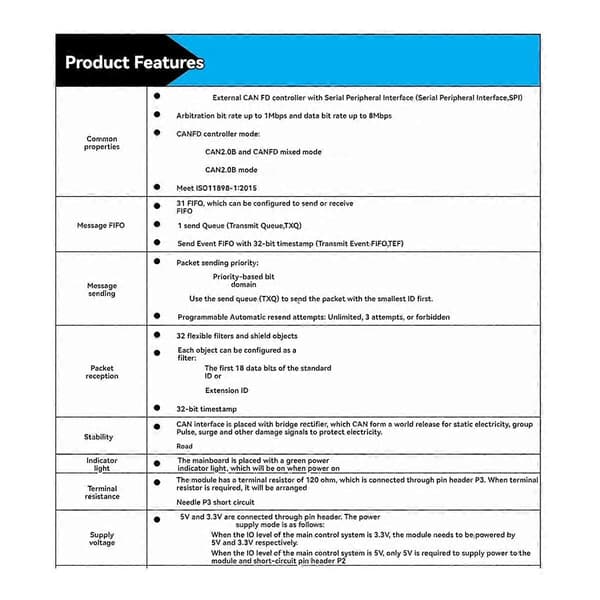 SPI til CANFD Modul MCP2518FD Modul ATA6560 ceiver CAM Bus Modul Super MCP2515 Controller Modul