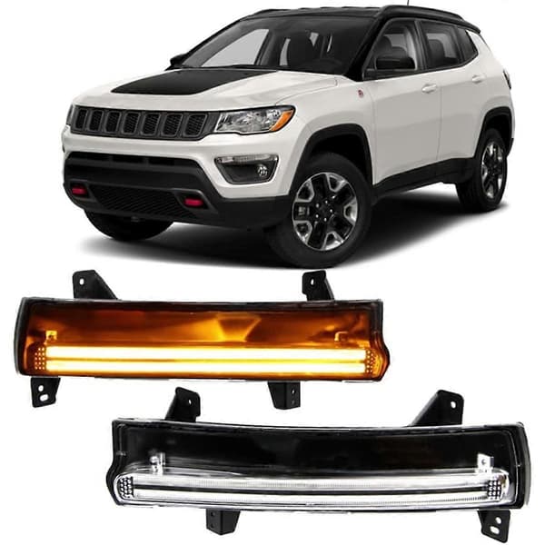 LED kjørelys for Jeep Compass 2017-2020 Hvit DRL Gul Blinklys Tåkelys Ac