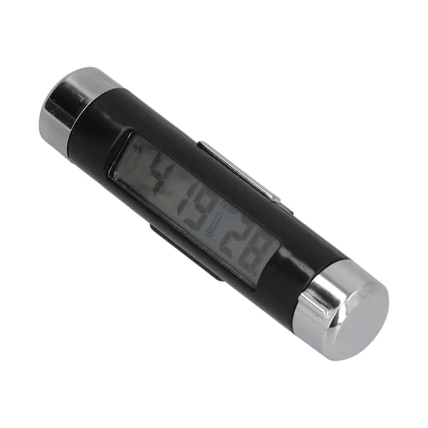 Biltermometer, LCD-instrumentbräda klocka, batteridriven, självlysande, multifunktionell