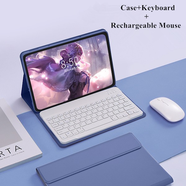 Magnetiskt Fodral för Xiaomi Redmi Pad SE 2023 11\" Bluetooth Mus Trådlöst Spanskt Tangentbord Ställ Spanish Layout Dark green 01