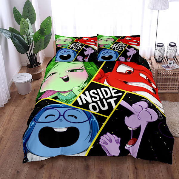 Insidan Ut Barn Tryckt Täcke Set-2 SINGLE 135x200cm