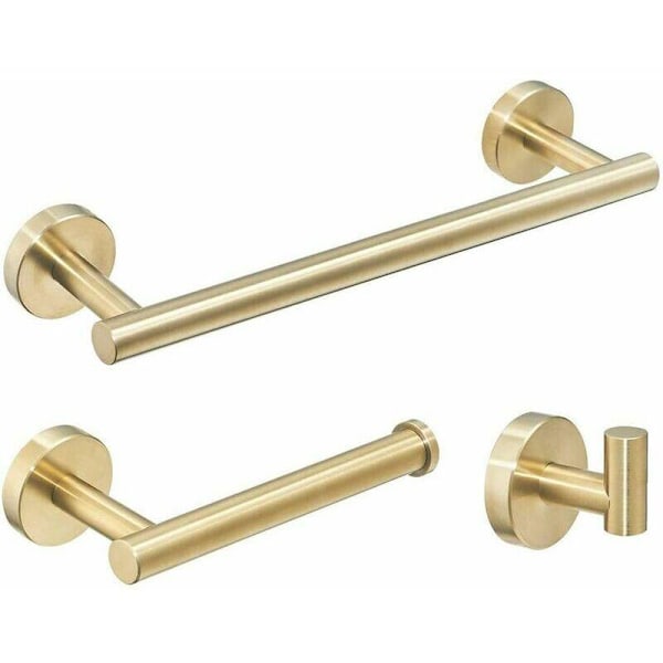 Kultaiset kylpyhuonetarvikkeet, 5-osainen tarvikesarja, pyyheteline, rengaspidikekiskot kylpyhuoneisiin 4pcs Connect