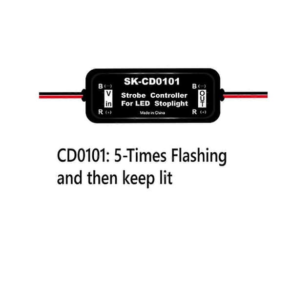 Strobe Controller Bremselys Blinkmodul til Bil LED Bremselys Stoplys Lampe 12V-16V LED Flash Tai SKCD0101
