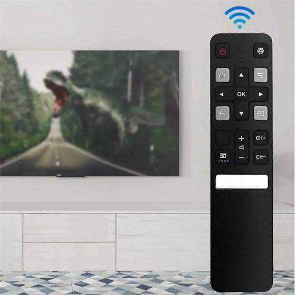 Ersättningsfjärrkontroll RC802V FNR1 för TCL Android 4K UHD Smart TV 65P8S 65P8 55P8S 55P8 49P30FS 55E Black