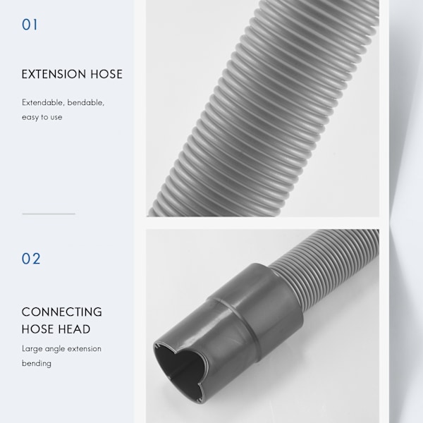 Forlengelsesslange og avtrekkerlås for Dyson - Fleksibel slange og bryterholder for Dyson V15 V11 V10 V8 V7 støvsuger