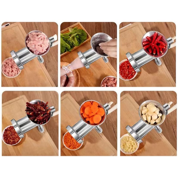 Manuell kjøttkvern, lønnesirup-pølsemaker, rustfritt stål, aluminium, multifunksjonell matprosessor kjøttkvern for hjemmet