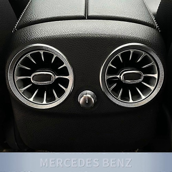 Bakre Luftkonditioneringsventiler 64-Färgs LED Turbin Ambient Belysning för Mercedes Benz C /E/GLC/ Klass W213