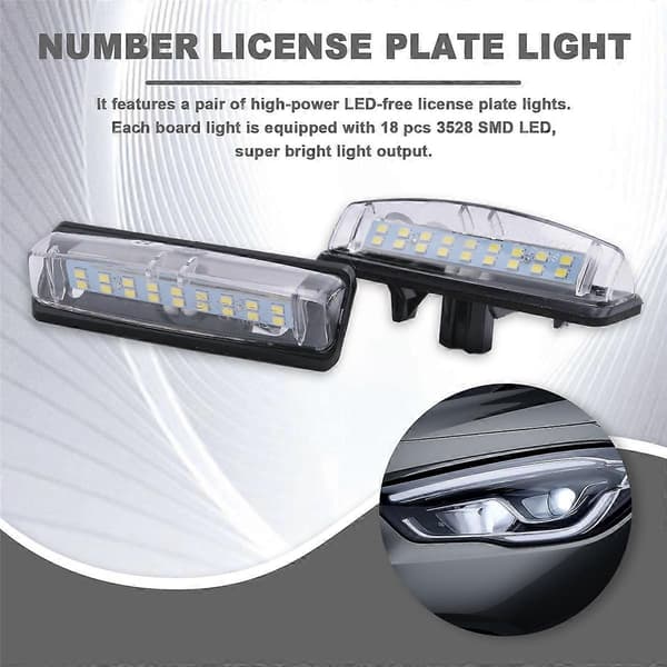 2x Til Is300 Is200 Ls430 Led Nummerpladelygter Direkte Pasform Hvid