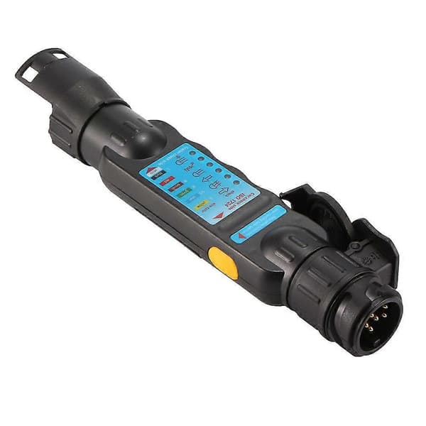 12V Bil Tilhenger Tester 7/13 Pin Slepe Lys Kabel Krets Plugg Socket Med 2 Adaptere Elect