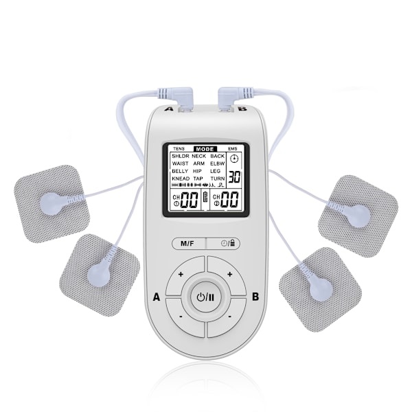 24-Modus Tens-maskin | Smertelindrende elektroder | Pulsmassasje | Nervestimulator