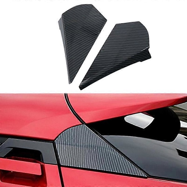 ABS Kolfiber Dörr Bakre Sidospegel Fönsterspoiler Triangelformad Ram Skydd Trim för Toyota C-HR CHR