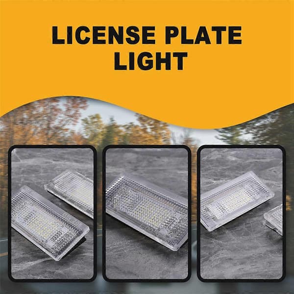 2 st Nummerplåtsbelysning 18 LED 3528SMD Vit Nummerplåtslampa för BMW E46
