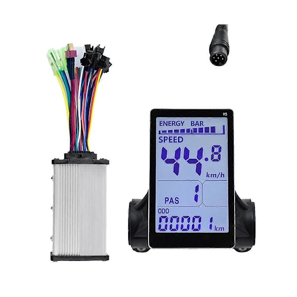 M5 Sähköpyörän LCD-näyttö + 36V 350W Siniaalto-ohjain Sähköskootterin LCD-paneelinäyttö maastopyörään