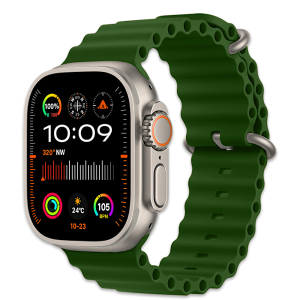 HK9 Ultra 2 Max Smartwatch, AI Kunstig Intelligens Enhed, Pulsmåling, Informationspåmindelse, 1GB, AMOLED, 2024 Ny Green