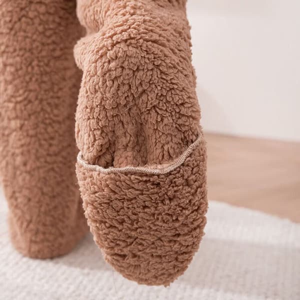 Hyggelige, bløde over-knee strømper, lange plys-hjemmesko-strømper, varme sovestrømper til kvinder