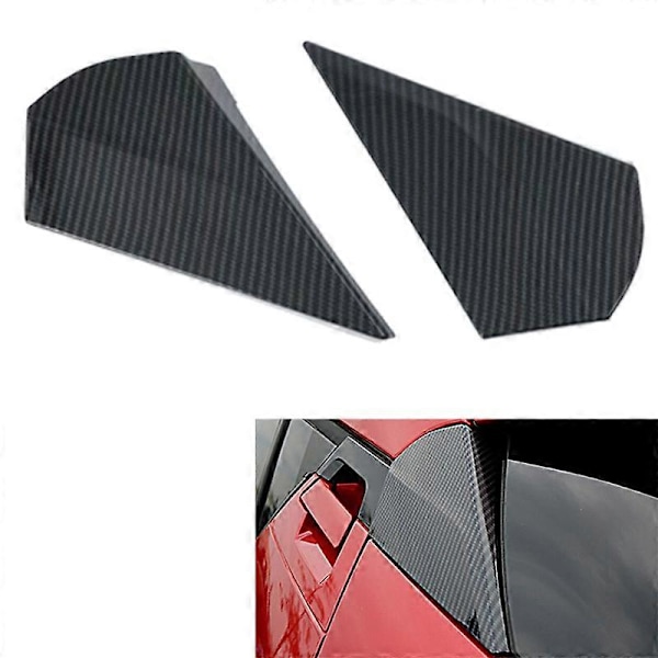 ABS Kolfiber Dörr Bakre Sidospegel Fönsterspoiler Triangelformad Ram Skydd Trim för Toyota C-HR CHR