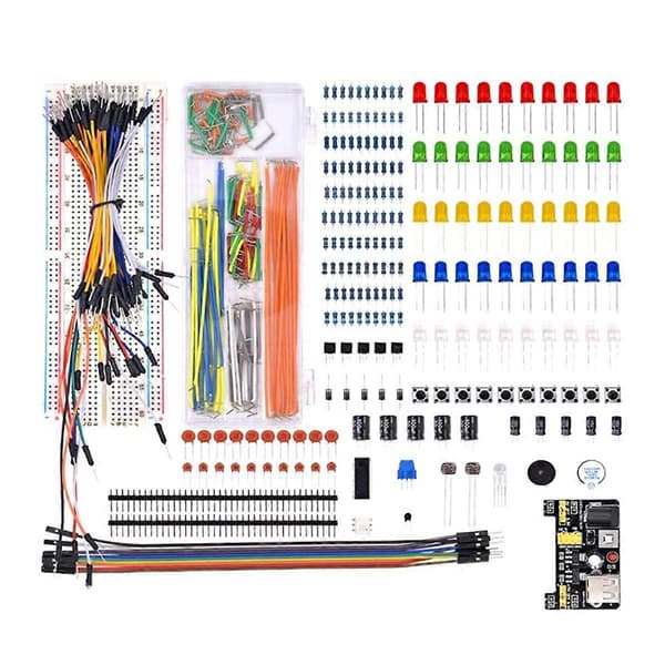 Elektronisk Komponentsæt 830 Tilslutningspunkter Breadboard Kabel Modstand Anvendelig til R3