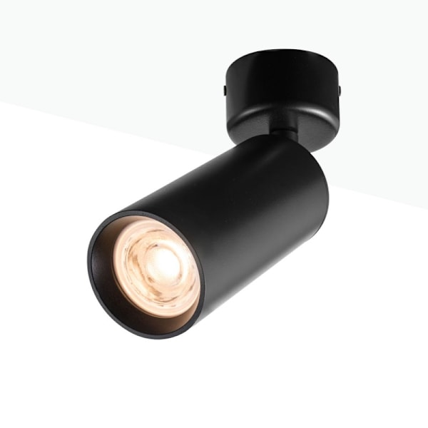 Seinä- ja kattovalaisin alumiinispotti GU10-kanta säädettävä 360 ° 1 unit Black