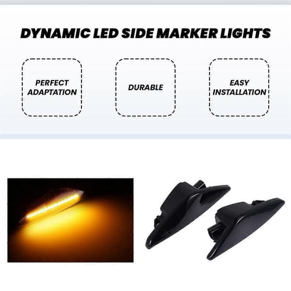 2 stk. røkte dynamiske LED-sidemarkeringslys blinklys for BMW X3 F25 X5 E70 X6 E71 E72 200