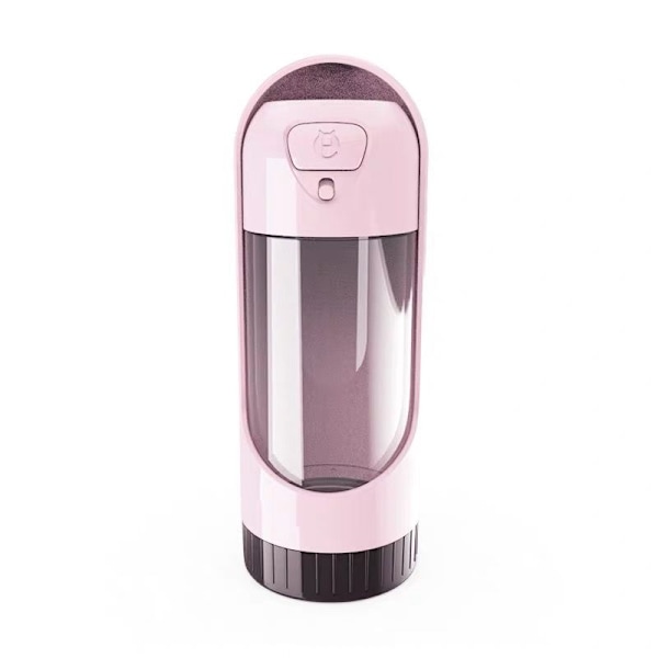 Bærbar Hundevannflaske, Drikkeskåler, Kjæledyr Matflaske Dispenser, Bærer for Hunder på Tur, 300ml 100mL ROSA Pink