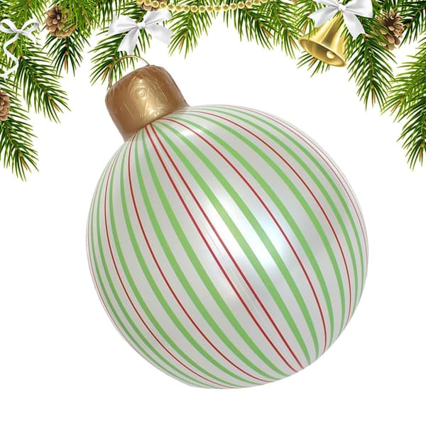 Oppustelig julekugle-dekoration 40 cm, vandtæt PVC-pynt til haven Green