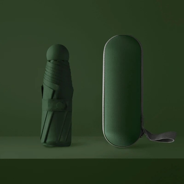 Automatiskt hopfällbart reseparaply 1 st med 6 förstärkta ribbor, vattenavvisande, lättviktigt, kompakt för daglig användning 1pc dark green