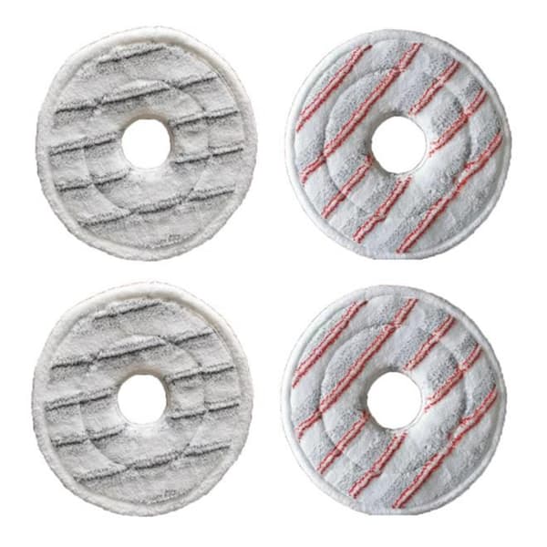 4-pack Mikrofiber Tvättbara för Spin & Clean Mopp Refill Dammsugare Torr- och Våtanvändning Moppdukar Pad