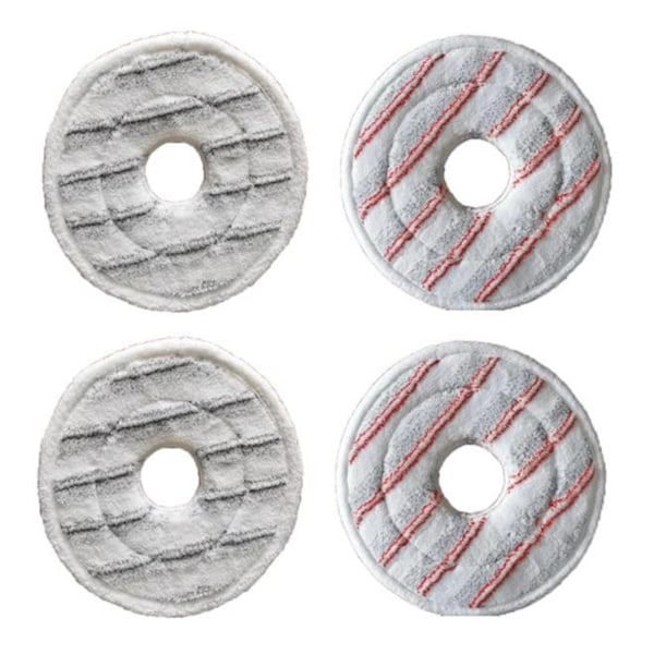4-pakning Mikrofiber Vaskbar for Spin & Clean Mopp Refill Støvsuger Tørr og Våt Bruk Moppekluter Pad