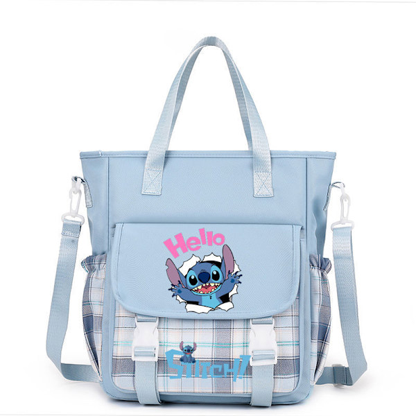 Stitch skulderveske i canvas Checkered Blue B