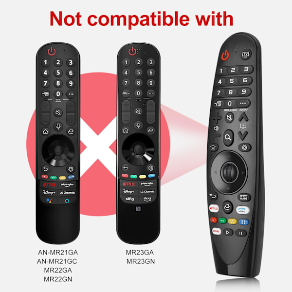 Universell Smart TV-fjärrkontroll med pekfunktion, kompatibel med MR20GA MR19BA MR18BA (Ingen röstfunktion)
