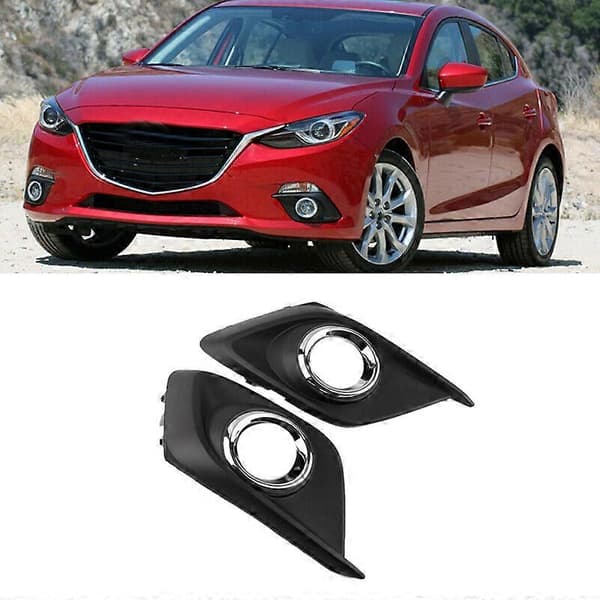 2 stk. Frontfanger Tåkelys Grilldeksel Kromlist for Mazda 3 Axela 2014-2016