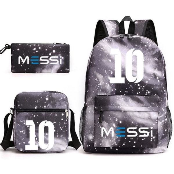 Messi 3 osaa Setit Reppu Mochila Lasten Tilavuus Laukut Starry Gray 3