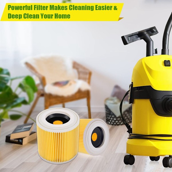 Patronfilter til KaRcher WD3 Premium WD2 WD3 WD3P WD3 MV2 MV3 Filter Udskiftningsfilter til KaRcher Støvsuger