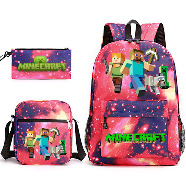 Minecraft 3 kpl Reppusetti Mochila Lasten Tilavat Laukut-2 31