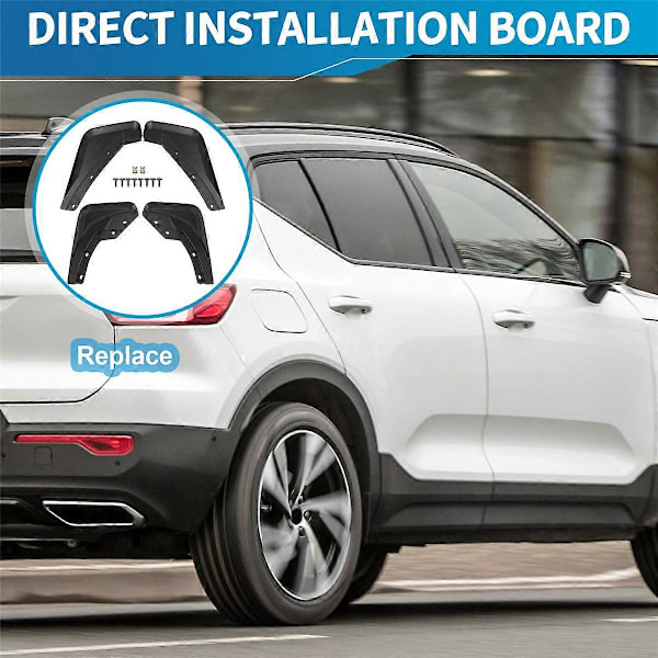 Stänkskydd fram och bak för Volvo XC40 2018 2019 2020 2021, stänkskärmar (set om fyra)