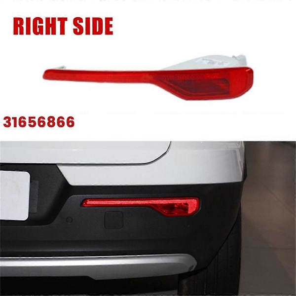 Reflektorplate for bakre støtfanger 31656865 for Volvo XC40 2018-2023 Bremselys Reflektor Lys Trim W